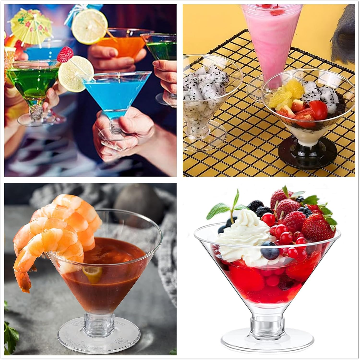 40 Pack 125Ml, Clear Party Glass for Cake, Mousse, Cocktails, Catering & Events round Cup image number 4