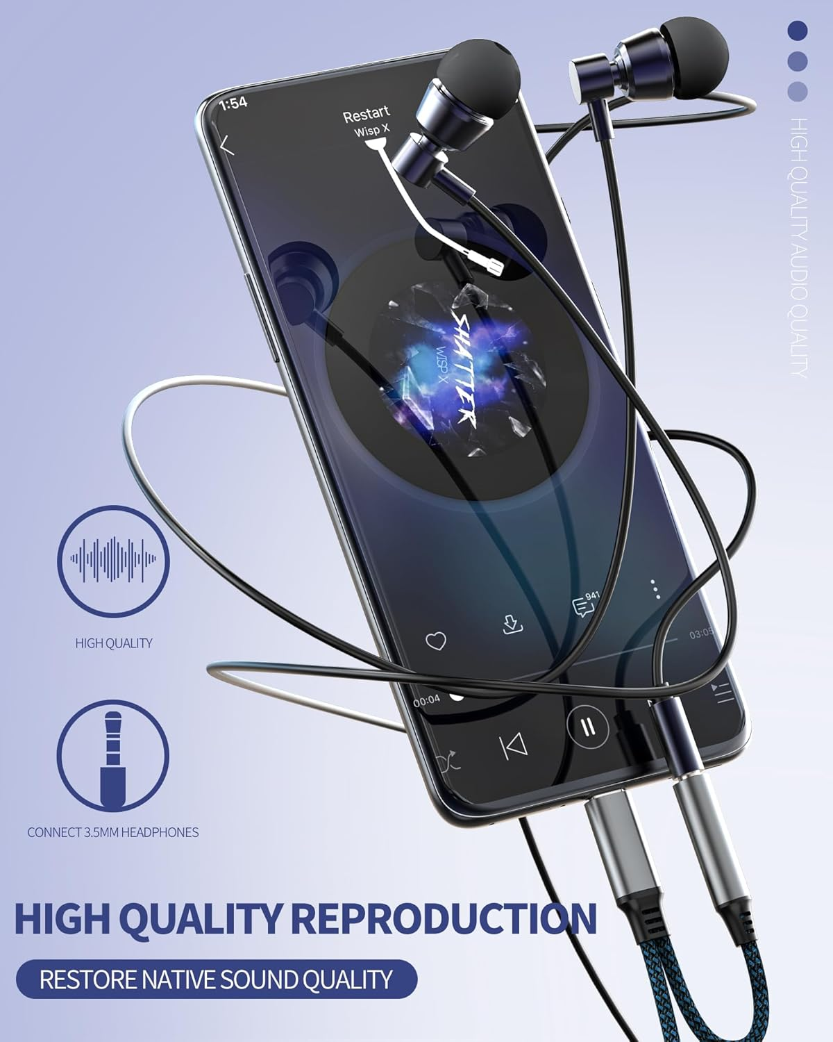 USB C to 3.5Mm Audio Charging Port Adapter(2In1)For Iphone 16 15 Headphone Jack Splitter for Ipad DAC AUX Stereo Earphone Cable for Apple Type C Charger Compatible with Samsung S24 S23 Car Accessories image number 1