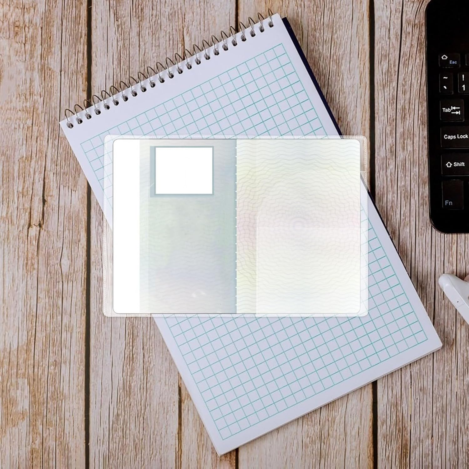 HOUDERCO 5Pcs Clear Passport Cover Travel Holder Document Organizer Lightweight Transparent Sleeves for Home and Business Trips