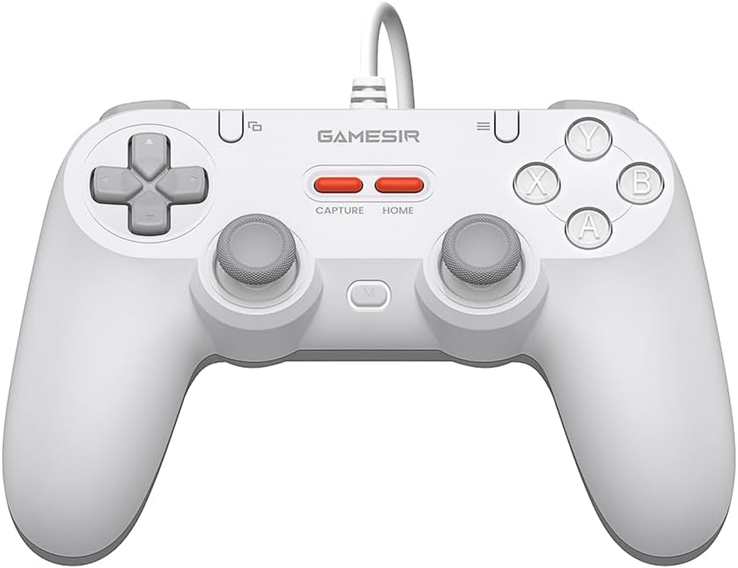 Gamesir Tegenaria Lite Wired Game Controller for Switch, Android, Ios, PC, Steam with Retro 90S Design, Hall Effect Sticks, 1000Hz Polling Rate, Dual Rumble Motors, Mappable Back Buttons, Ultra-Low Latency, Ergonomic Design -Serene White image number 5