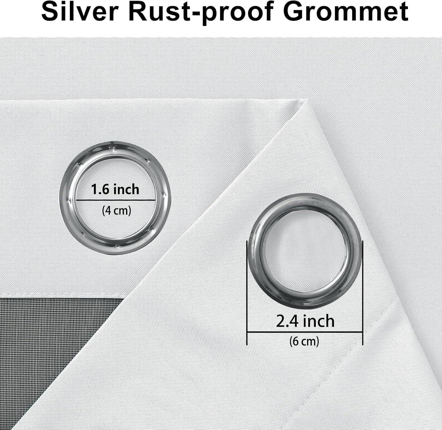 DWCN 100% Blackout Curtains for Living Room with Liner, Double Layer Thermal Insulated Full Room Darkening Noise Reducing Eyelet Curtains 2 Panels, Each W132Cm X D213Cm, Greynish White image number 2