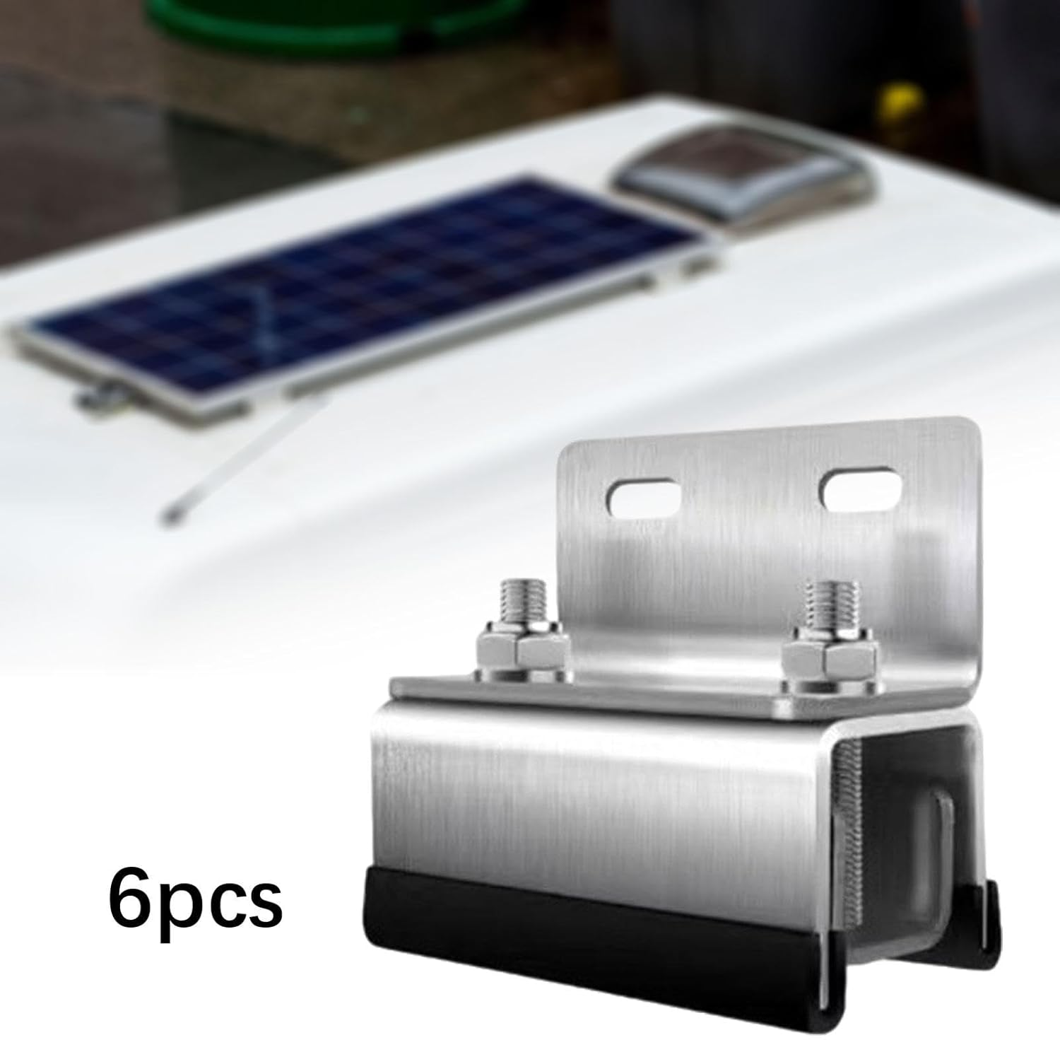 FJMQHU Van Roof Rack Brackets Roof Rack Mount Kit Easy to Install Professional Stainless Steel, Double Hole 6Pcs Set - Single Hole 4Pcs Set image number 2