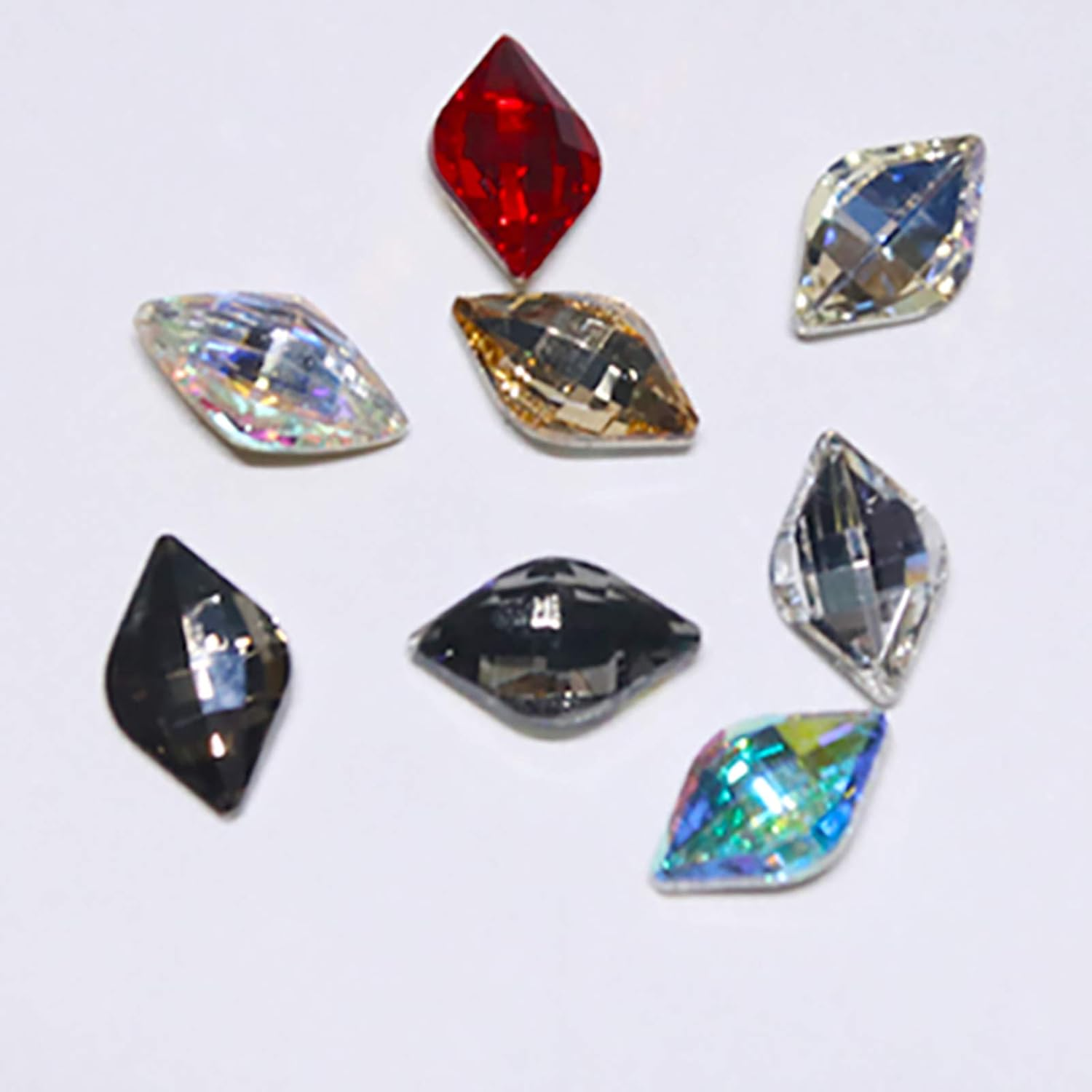 2 Grains Nail Art Rhinestones Nail Gemstone Rhinestone Decorative Nail DIY Sharp Bottom Crystal Diamond Black image number 2