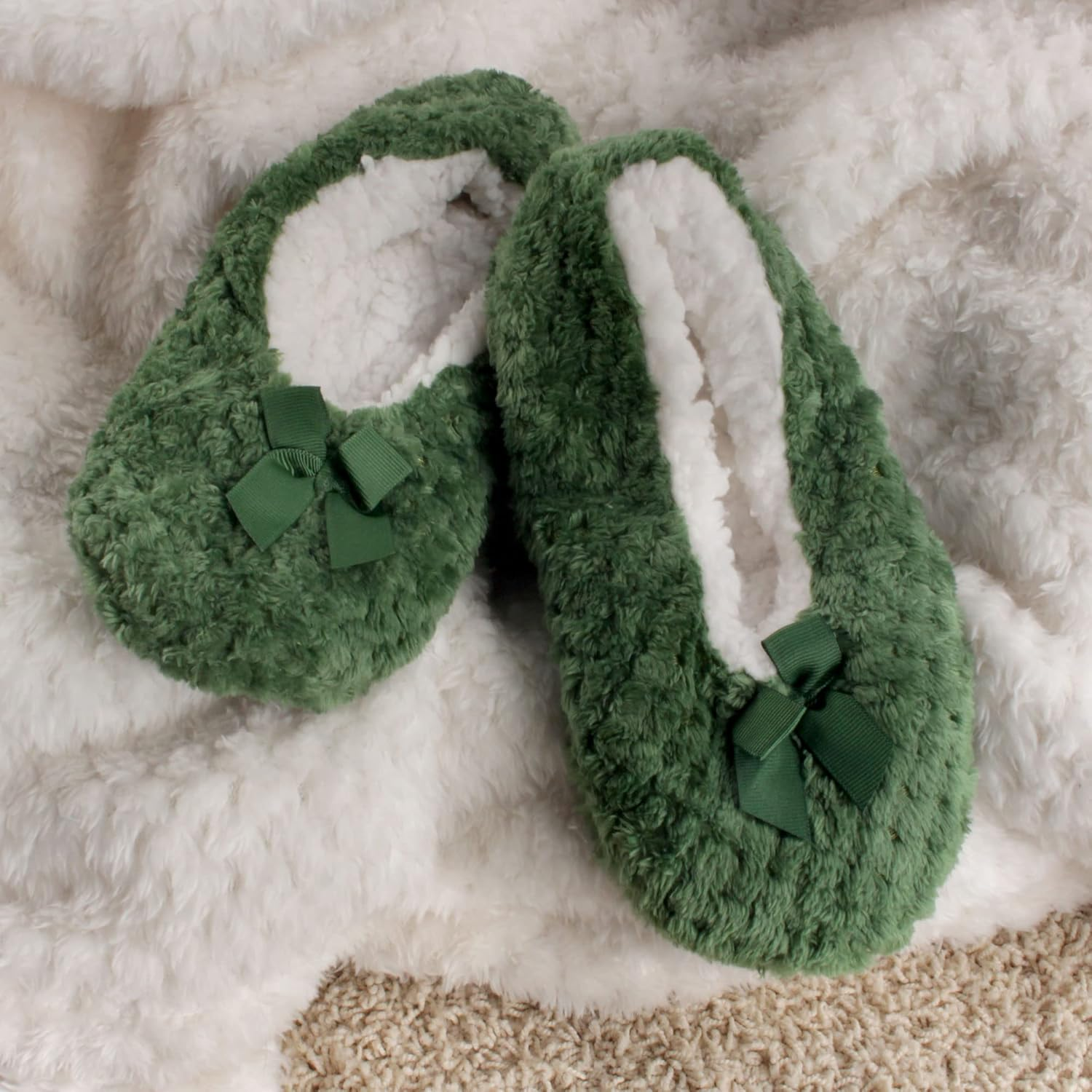 Bamboomn Adult Super Soft Warm Cozy Fuzzy Soft Touch Sleeper Slippers Non-Slip Lined Socks image number 3