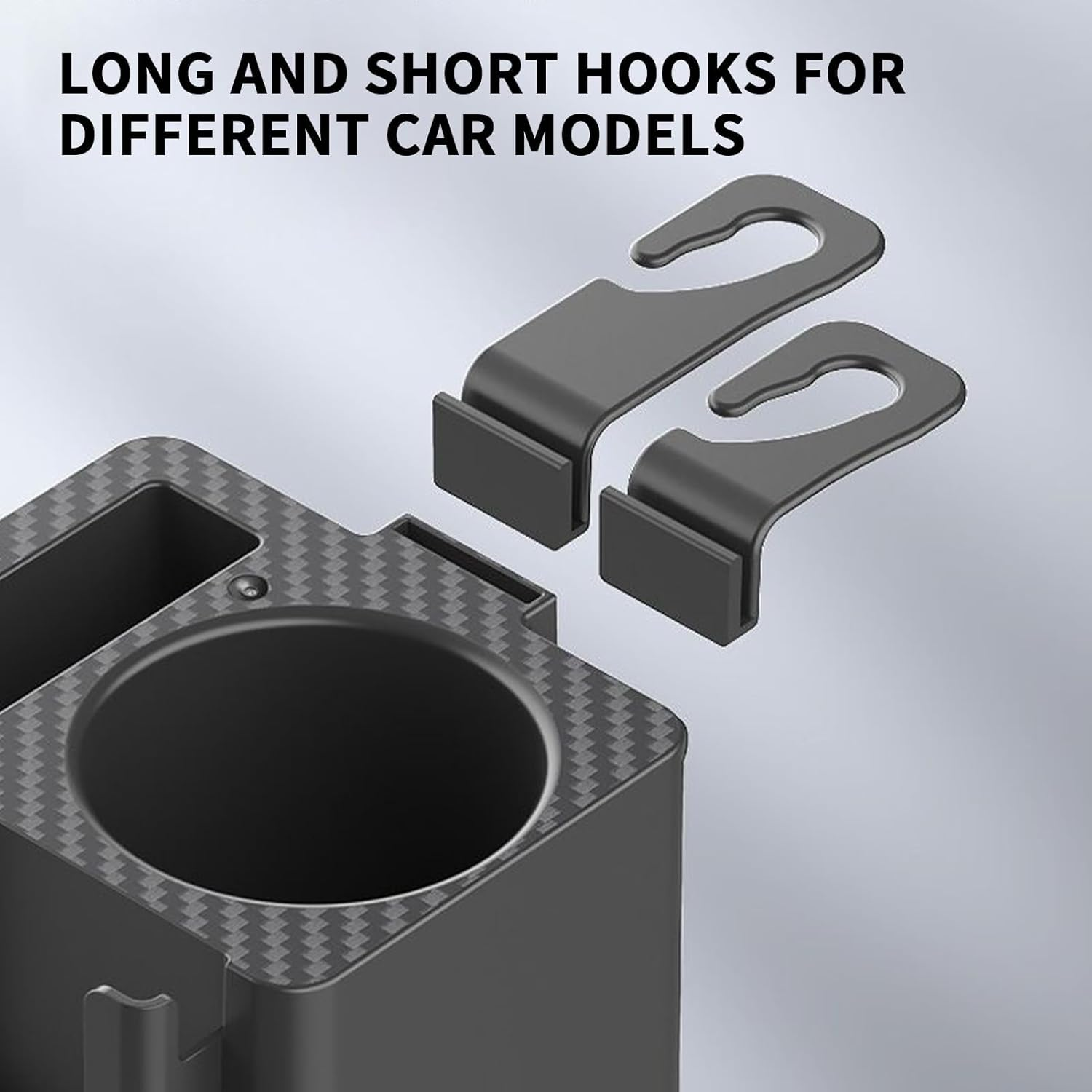 Cup Holder for the Back Seats in the Car, Headrest Drink Holder, Storage Hook, Organiser with Drink Holder & Tray for Snacks and Travel Utensils in the Rear Area image number 5