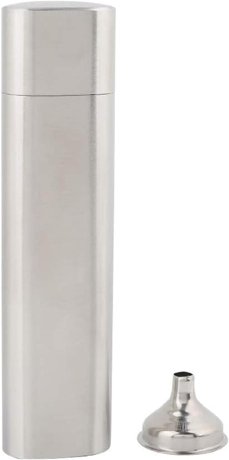 Two Tubes Stainless Steel Hip Flask and Cigar Holder Humidor Tube Travel Carry Case (Platinum, 18 * 4.5 * 2.5CM) image number 5