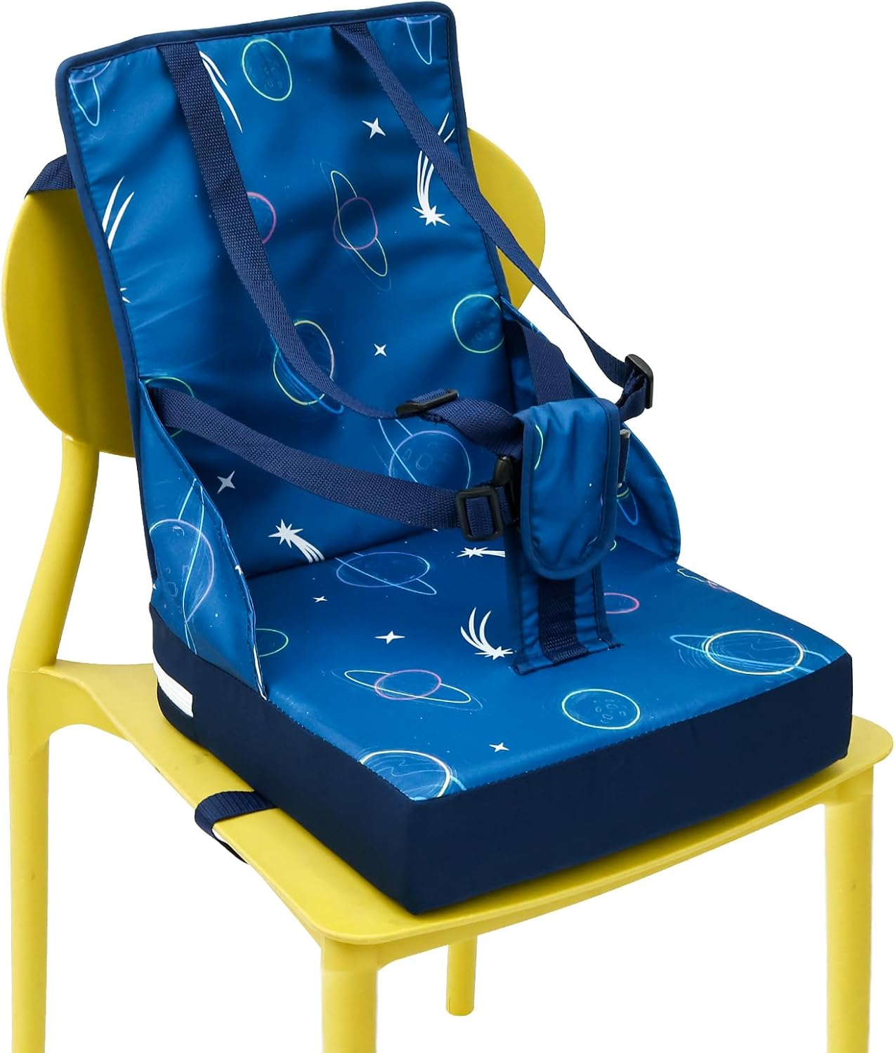 Fwqofvk Toddler Booster Seat Chair, with 3 Point Buckle Safety Protection, Thickened Heightening Cushion, Kids Booster Cushion Easy to Clean for Dining 32 X 32 X 7.5Cm (Style 1)