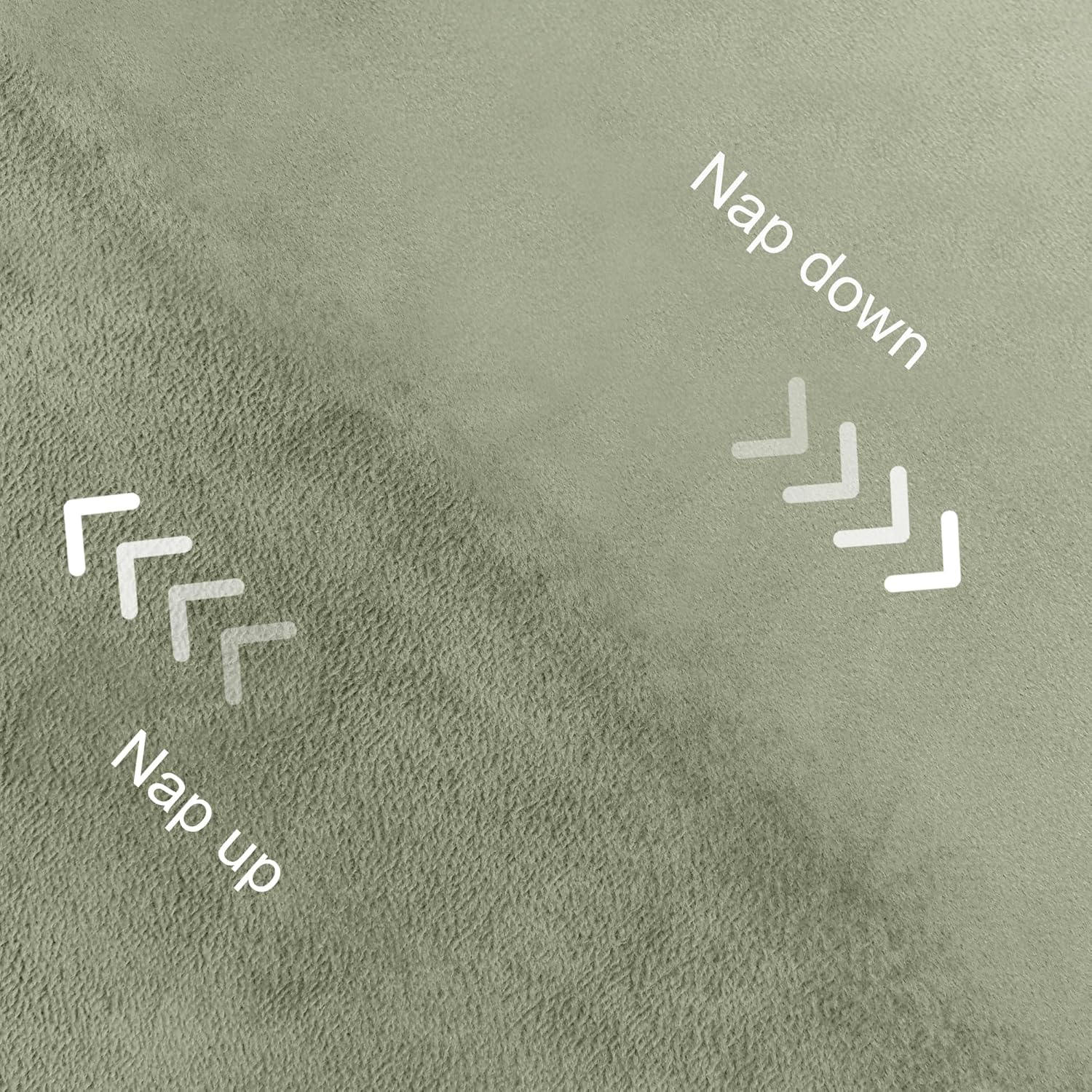 DWCN Velvet Curtains Elegant Grommet Curtain Sewn with Tiebacks - Thermal Insulated Room Darkening Curtains & Drapes for Living Room Bedroom Decor, Each W132 Cm X D214Cm, Set of 2, Light Sage image number 4