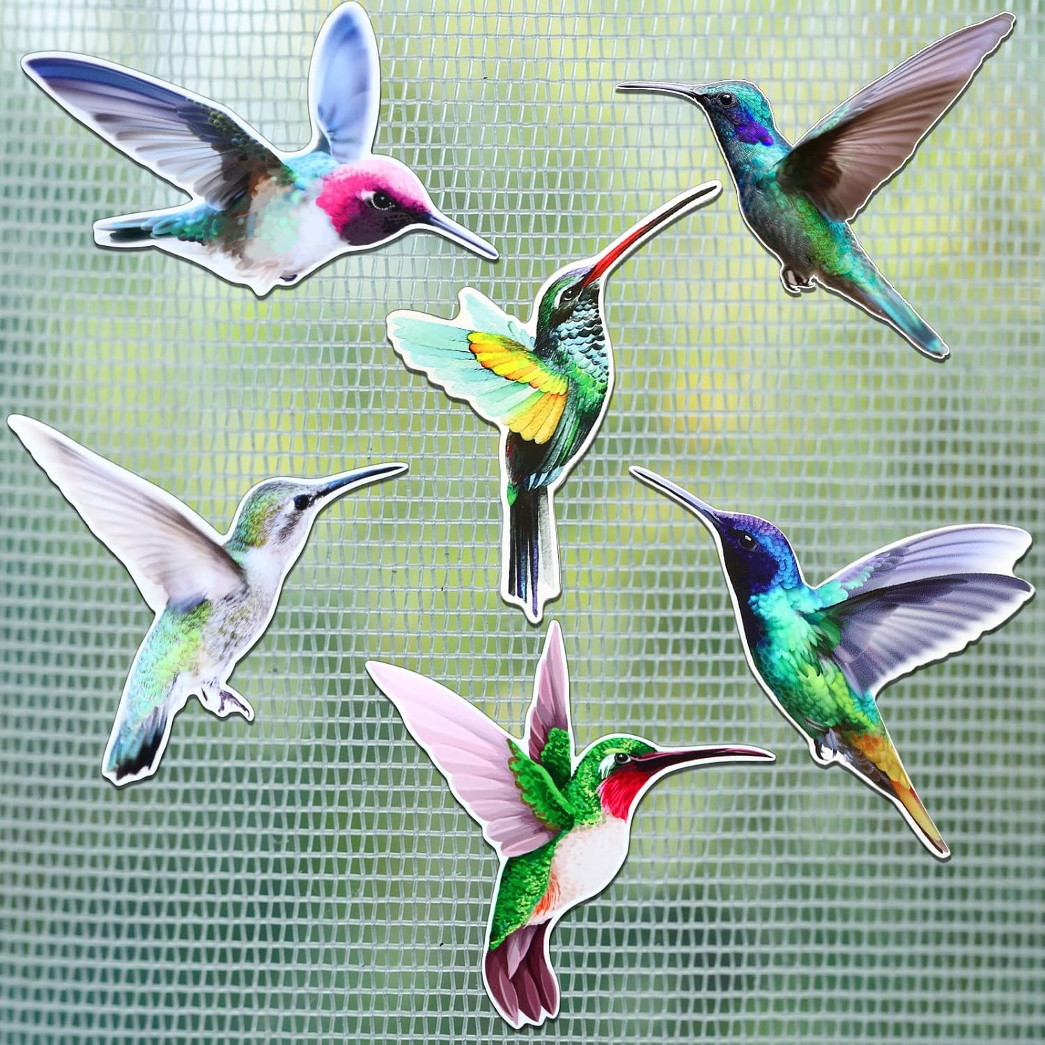 12 Pieces Humming Bird Screen Saver Magnets Decorative Flexible Double Sided Magnetic Stickers for Screen Doors, Patio Doors Decoration, Helps to Stop Walking into Screens image number 4