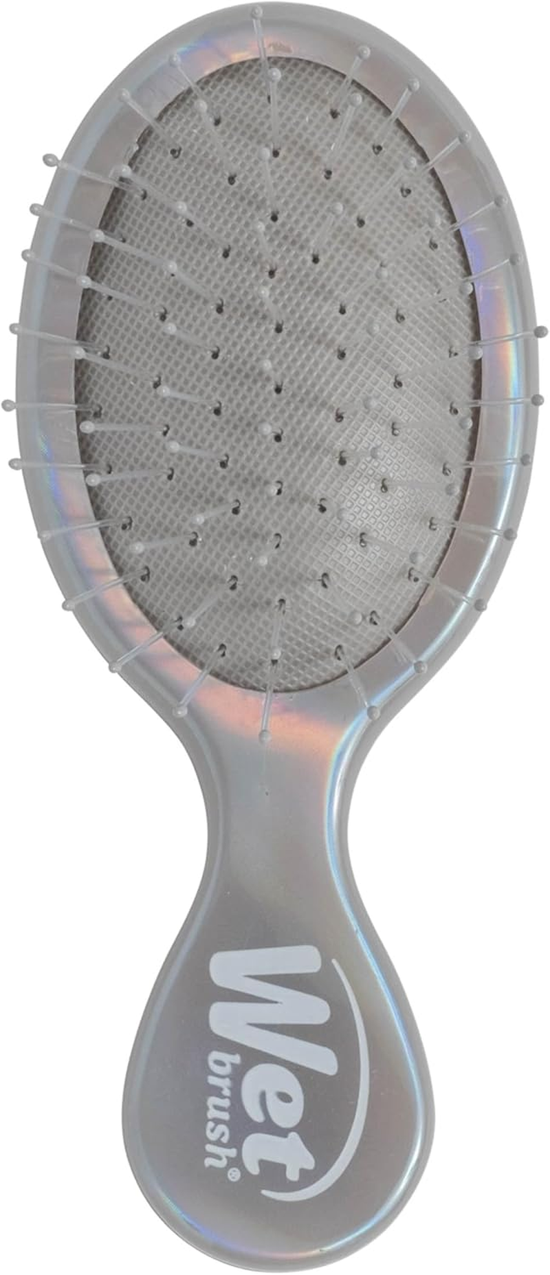 Wet Brush Mini Detangler Hair Brush, Chrome (Iridescence Icon), Detangling Travel Hairbrush, Ultra-Soft Intelliflex Bristles Glide through Tangles with Ease, Pain-Free, All Hair Types, Limited Edition image number 1