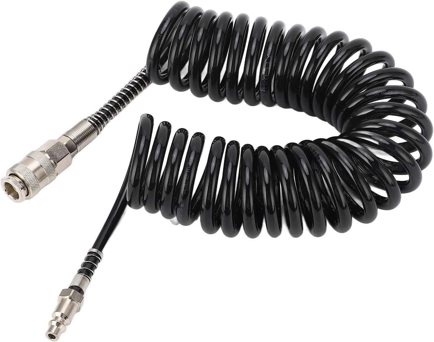 Air Compressor Hose, 3/8 Air Hose Air Intake Hose Recoil Air Hose Pressure Resistant Coiled Air Hose Flexible Lightweight for Car Motorcycle (5M/16.4Ft) image number 1