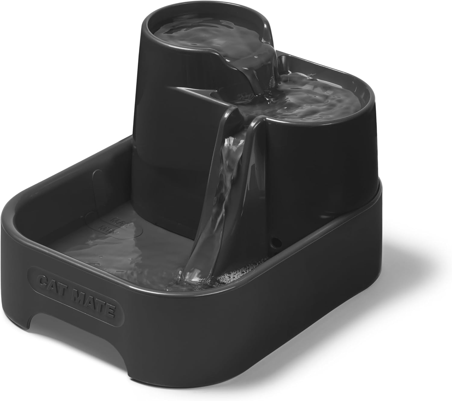 Cat Mate Water Fountain UK Automatic Water Fountain for Small Dogs, Multi-Stage, 2 Litre, with Replaceable Filter in 3 Levels, Quiet (Shadow) image number 1