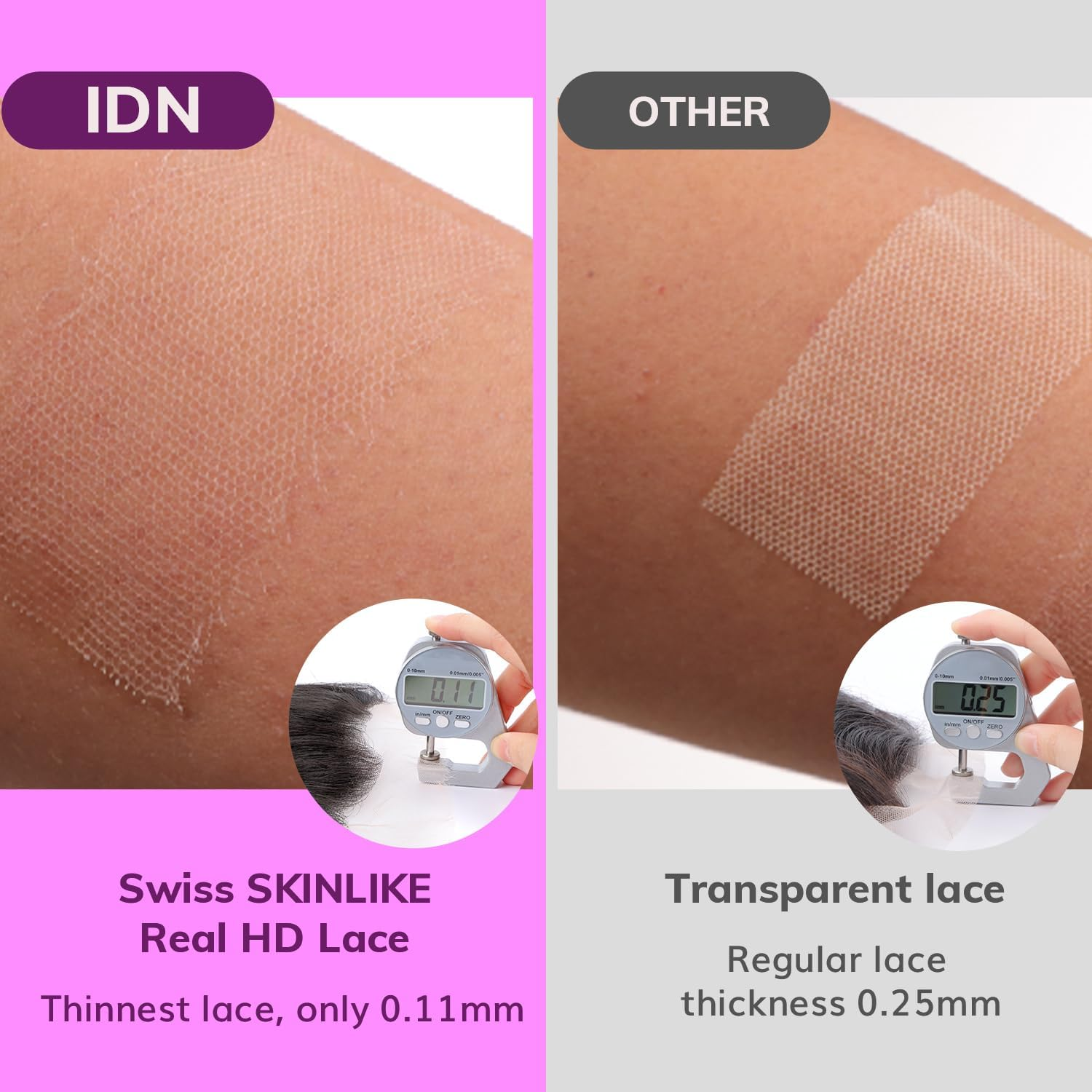 IDN BEAUTY Skin like HD 13X4 Lace Frontal Body Wave Only Human Hair Closure Bleached Single Knot HD Closure 0.1Mm Ultra Thin Lace Pre-Plucked Hairline 50Cm image number 5