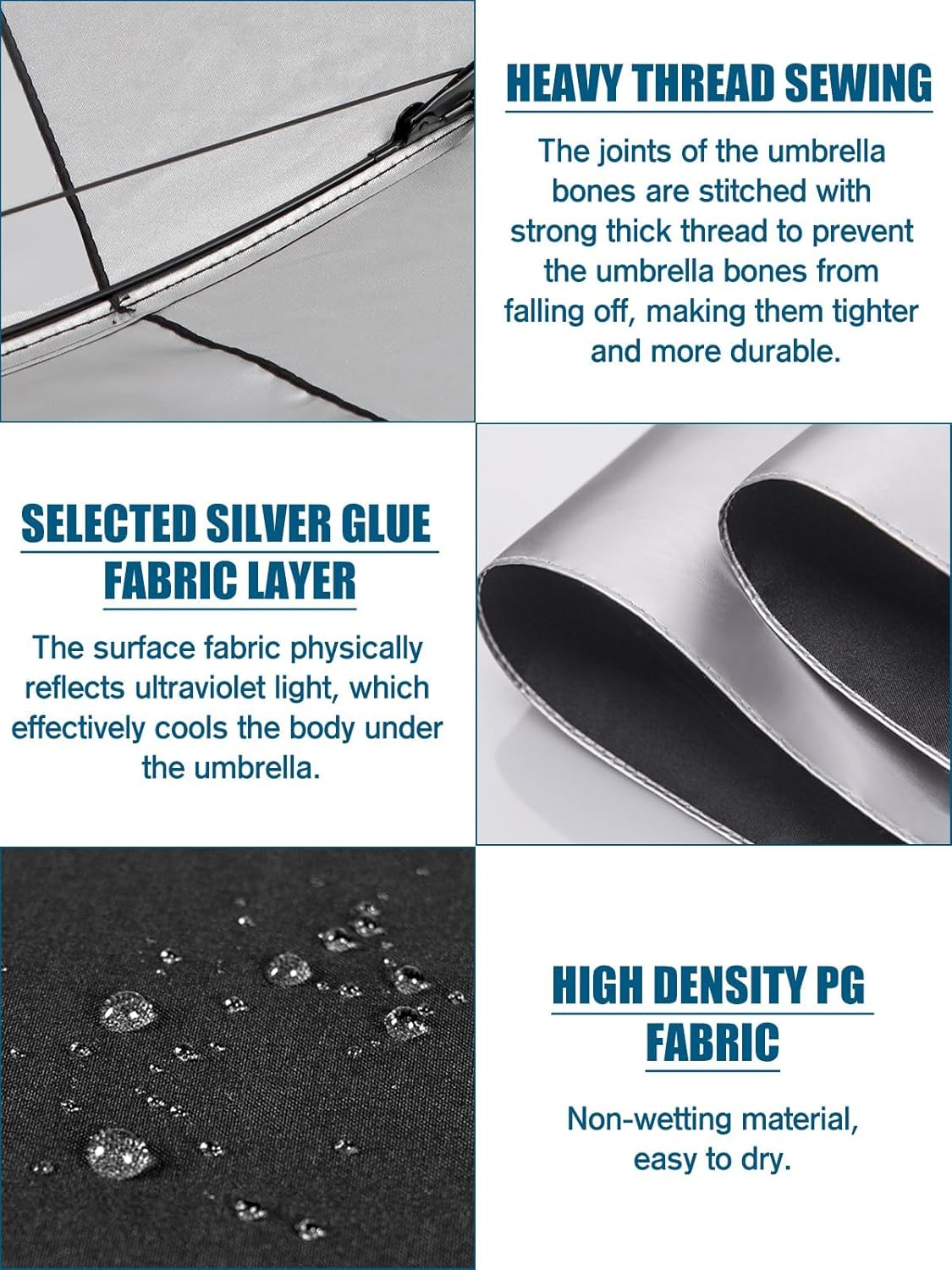 Kalolary 62 Inch Extra Oversize Large Compact Golf Umbrella，Double Canopy Vented Windproof Waterproof Stick Umbrellas for Women & Men image number 3