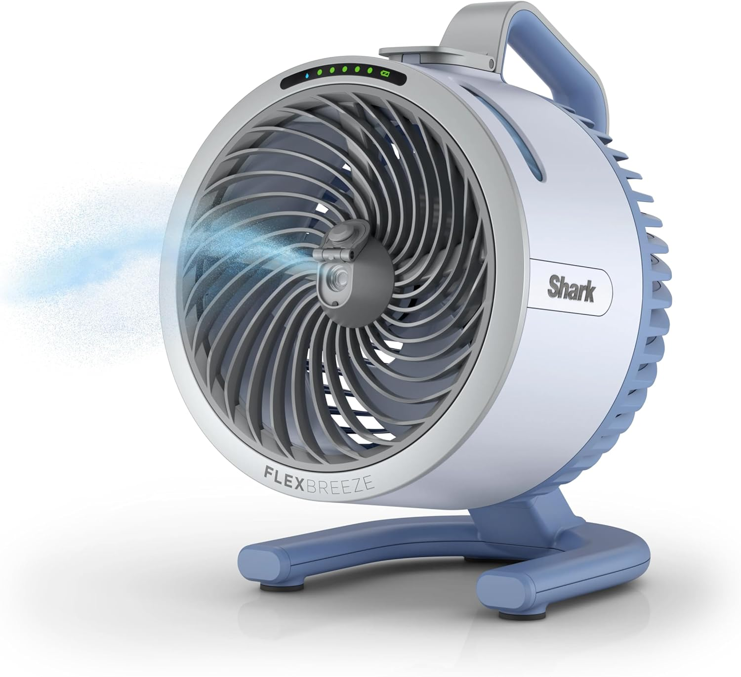 Shark Flexbreeze Hydrogo Strong Fan with Spray Mist, Cooling for Indoor & Outdoor, Quiet & Durable, Wired & Wireless, Compact & Lightweight, up to 20M Airflow, Glacier FA050EUBL image number 4