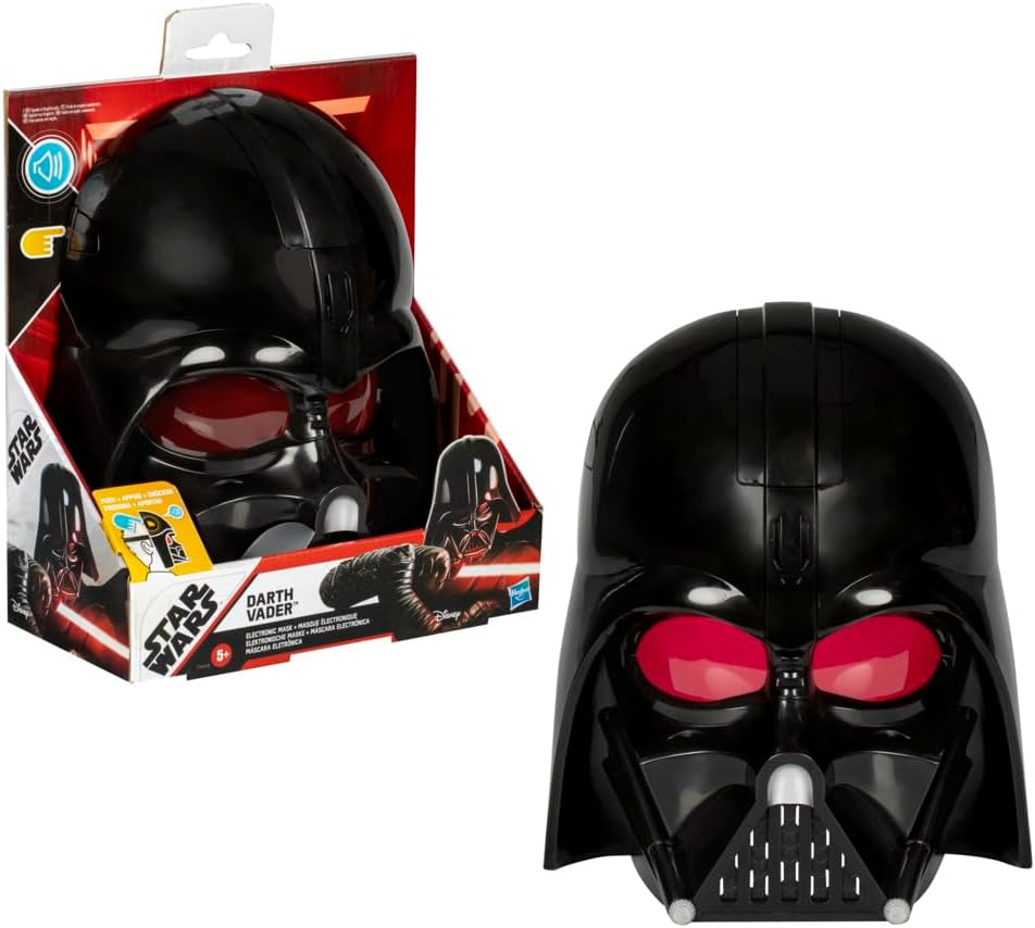 Darth Vader Electronic Mask with Phrases & Sound Effects, Costume for Kids, Toys for 5 Year Old Boys and Girls