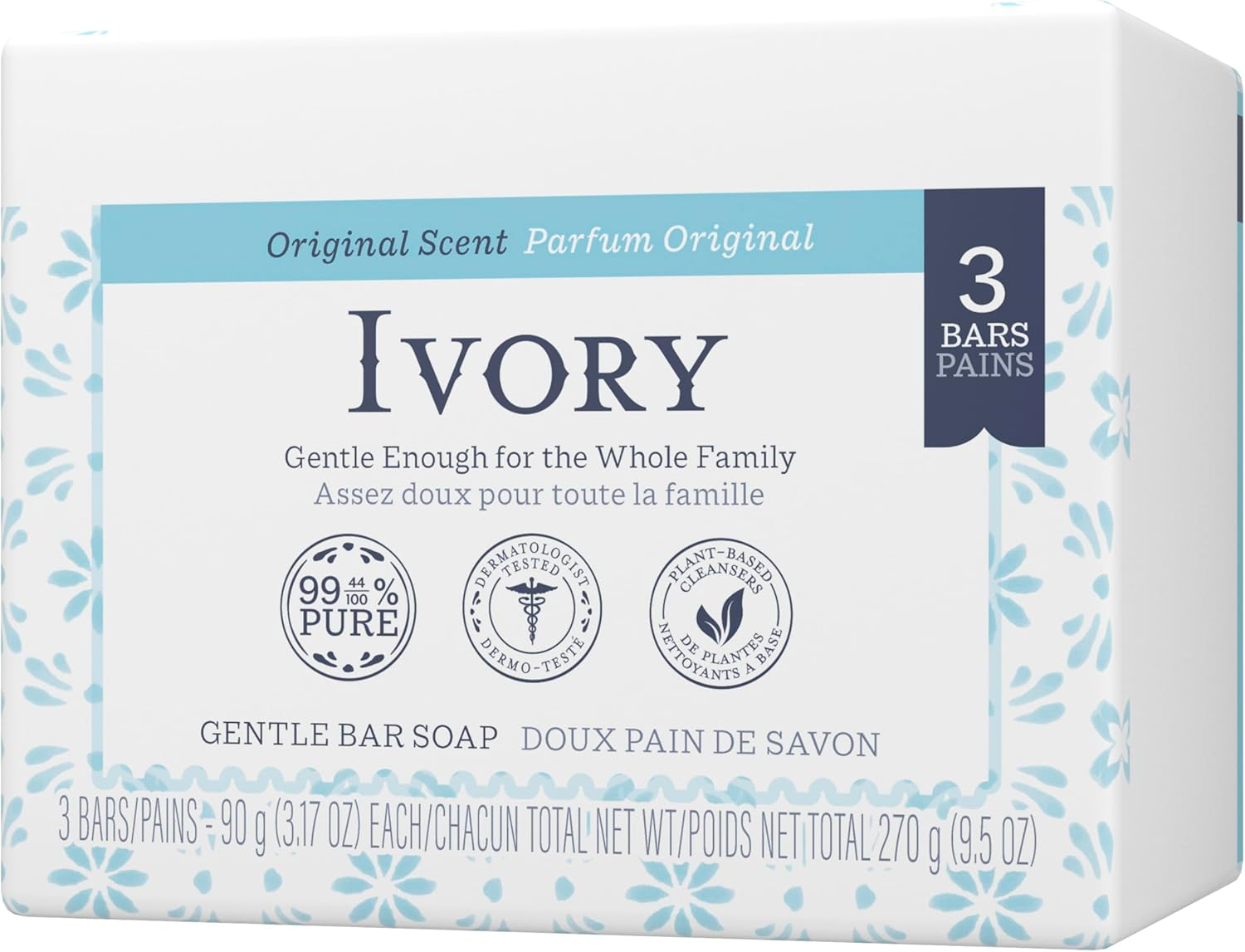 Simply Ivory Bath Bar for Unisex by Ivory, 3 Count image number 4
