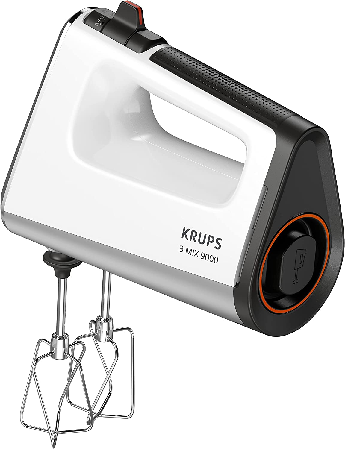 Krups GN9121 3 Mix 9000 Hand Mixer | 750 Watt | Speed Control | Turbo Mode | Ejection Function | Ergonomic Handle | Includes Whisk, Dough Hook, Pur&eacute;e Rod Attachment, Measuring Cup | White/Silver image number 5