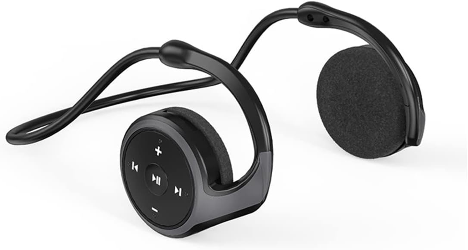 Bluetooth Wireless Headphones Sport Over-Ear Headset MP3 Player Earphones, Support TF Card & FM Radio, Lightweight Foldable Stereo Headset Noise Canceling for Running Driving Gym Red