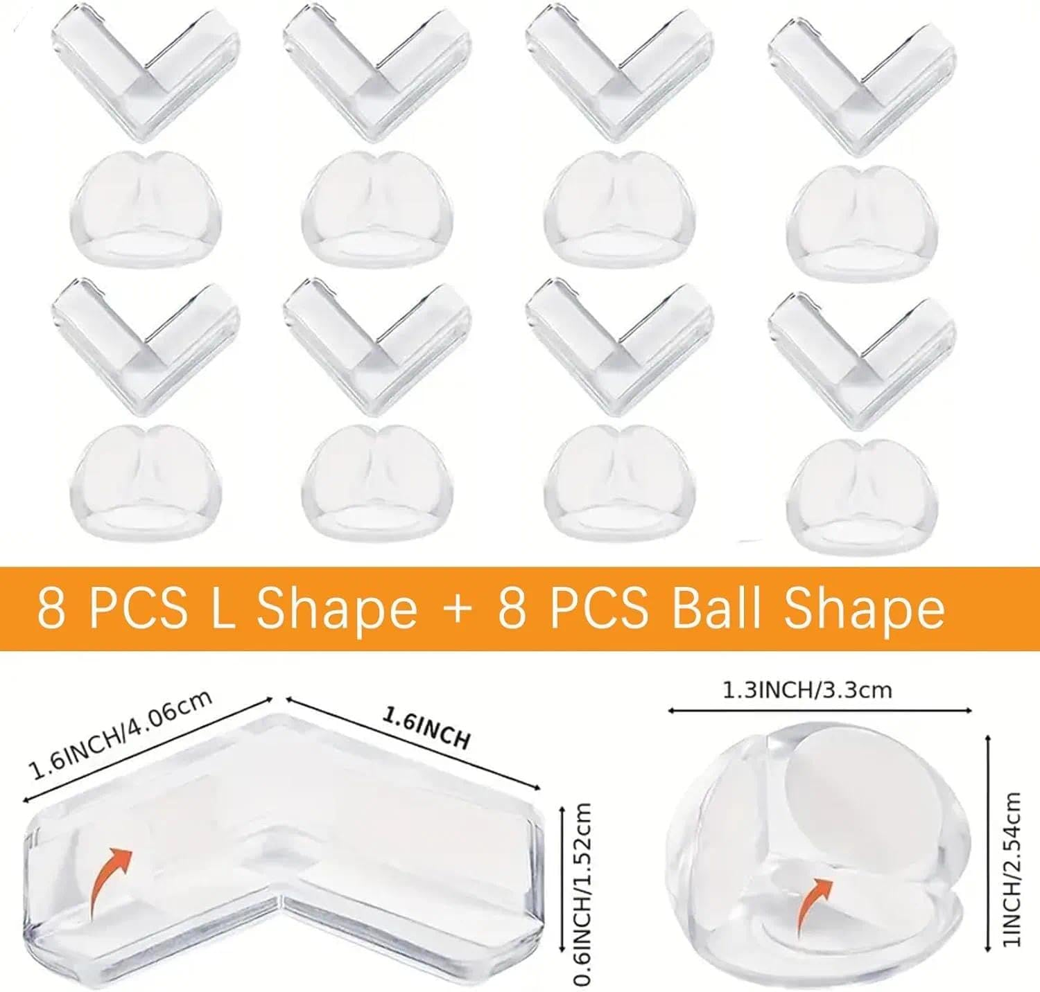 16 Pcs Corner Protector for Baby, Protectors Guards - Furniture Corner Guard & Edge Safety Bumpers Baby Safety by Weidllys image number 3