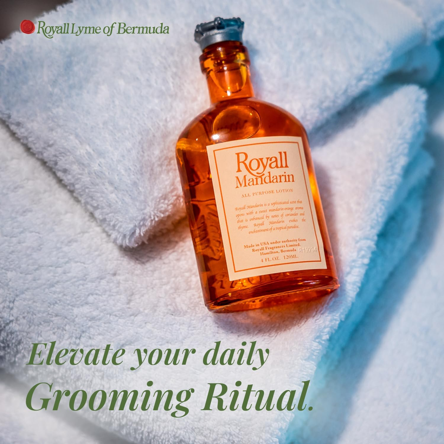 Royal Fragrances Mandarin All Purpose Aftershave Lotion for Men, Yellow, Orange, 120 Ml image number 2