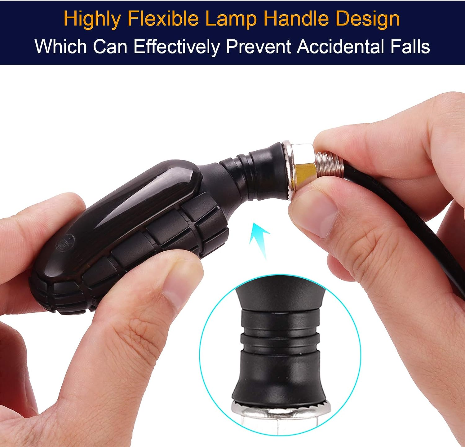 [New Version]Kinstecks 4PCS Motorcycle Indicators Flowing Turn Signal Lights Motorbike Turning Indicators Daytime Running Lights Taillights Brake Lights 12V for Motorcycle Motorbike-Smoked Shell image number 4