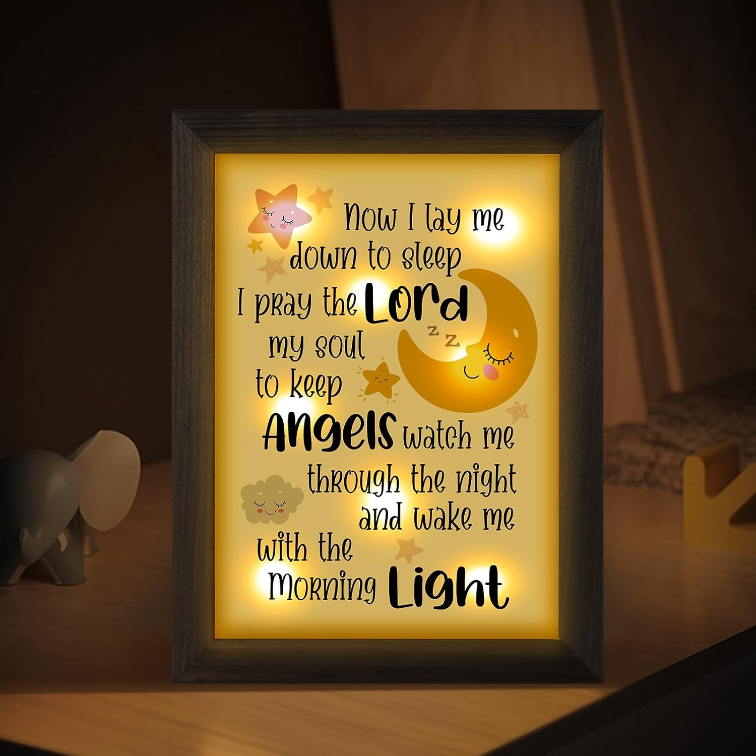Baptism Gifts for Girl Boy - Baby Baptism Gifts for Girl Boy, Baby Christening Gifts for Girls and Boys, Nursery Decor Night Light - Now I Lay Me down to Sleep image number 2