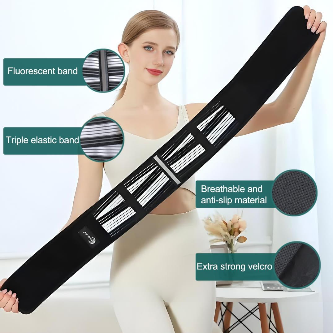 Sacroiliac Hip Belt for Men and Women That Alleviates Sciatic, Lower Back Pain, Back Brace Provides SI Joint Pelvic Support Nerve Compression & Stability (M(115Cm)) image number 1