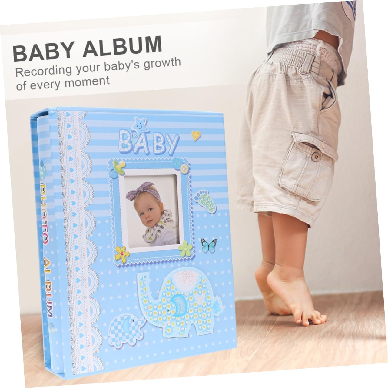 Picture Album Photo Book Pages Interstitial Albums Safe for Boys and Girls Newborn Photo Display image number 6