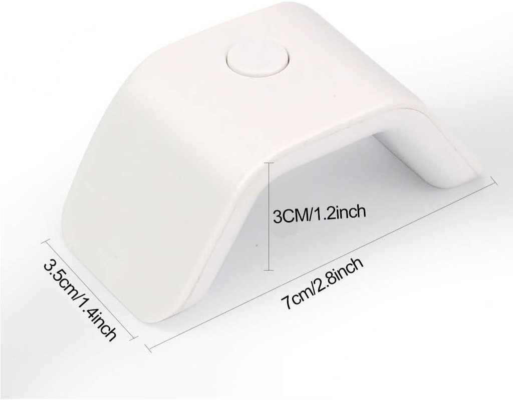 Nail Lamp, Mini Nail Dryer Lamp, 2W Single Finger Lamp Mini Manicure Nail Polish Dryer Nail Gel Curing Lamp image number 4