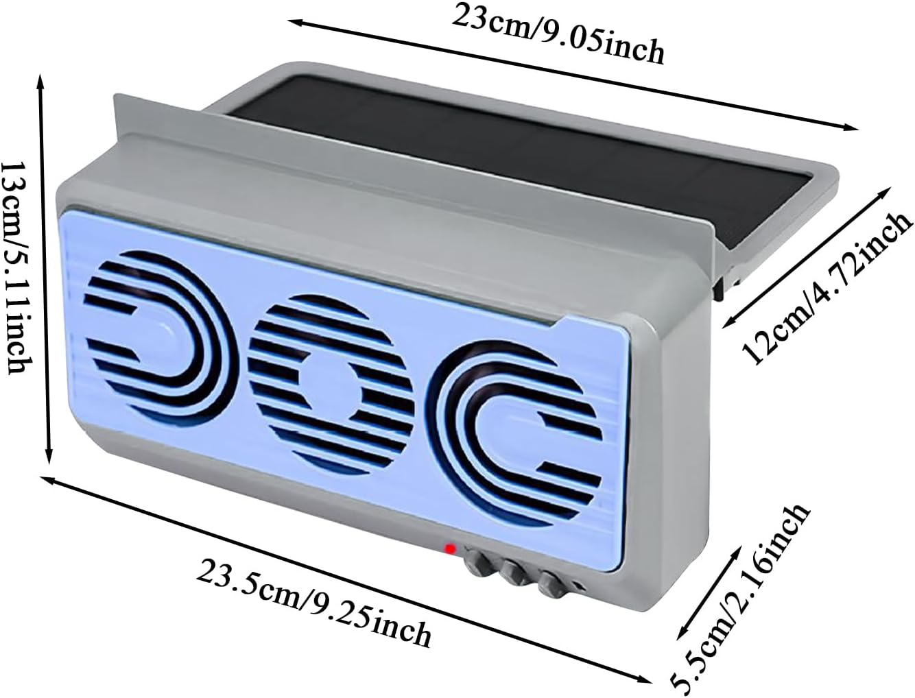 Solar Car Window Fan - Portable Cooling Solar Auto Fan - Quiet Ventilator Device with Air Purification for RV Truck Home Outdoor Camping Travel Activities image number 6