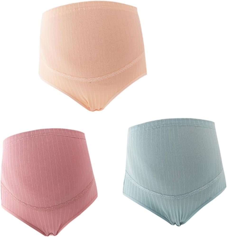 3Pcs High Waist Maternity Panties Cotton Comfortable Underwear for Pregnant Women Postpartum Wear image number 6