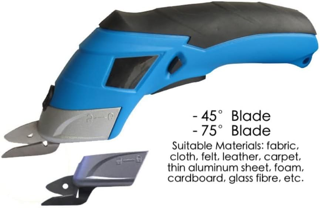 Electric Scissors, Cordless Fabric Scissors, 10000RPM Fabric Cutting Tool with 2 Blades, Rechargeable Powerful Shears, 20W Cardboard Carpet Leather Felt Cutter image number 5