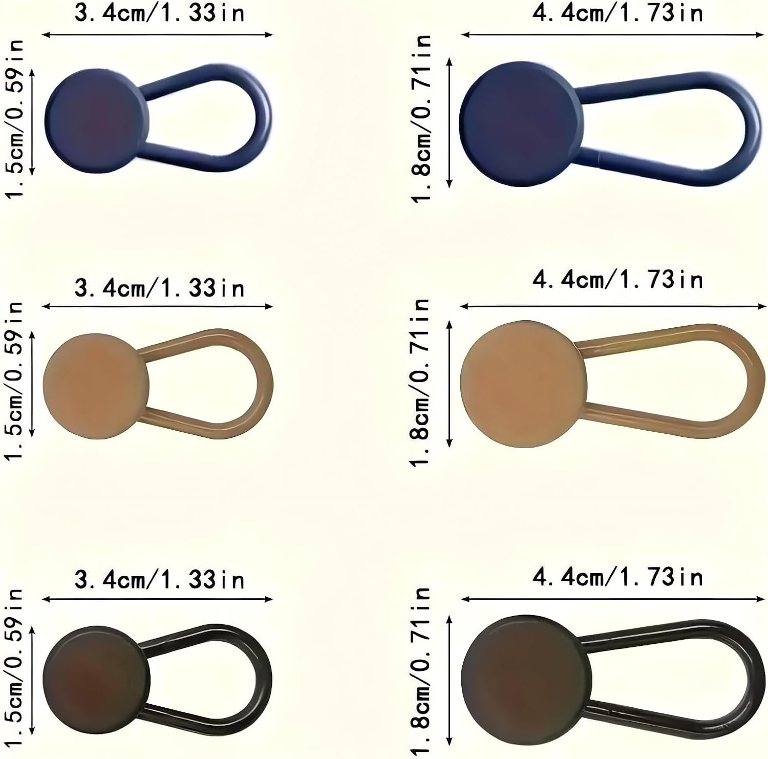 HIGHROCK Button Waist Extender, 12-Pack, Reusable Pants Button Extenders, Removable Trouser Extenders image number 4