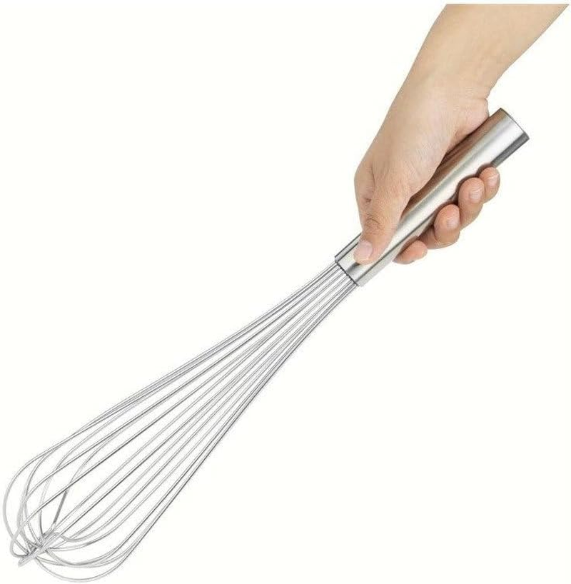 Vogue Stainless Steel 8 Heavy Wires Plastic Sealed Light Whisk, 400 Mm Length image number 4