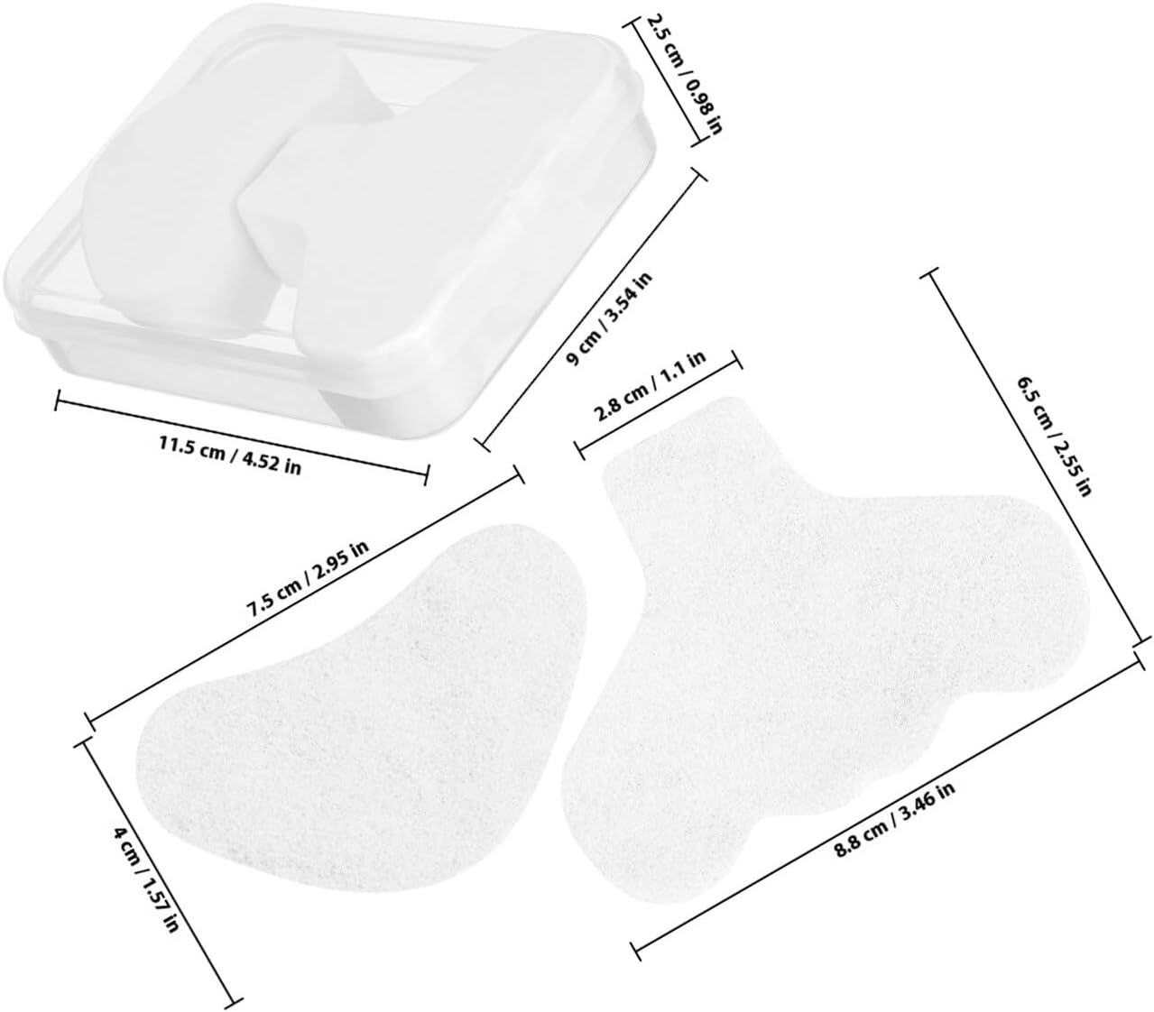 WOONEKY 200Pcs Zone Film Nose Patches Cotton Pads for Pore Cleansing Strips Face Pads for Deep Cleansing Nose Patch for Skincare Routine image number 6