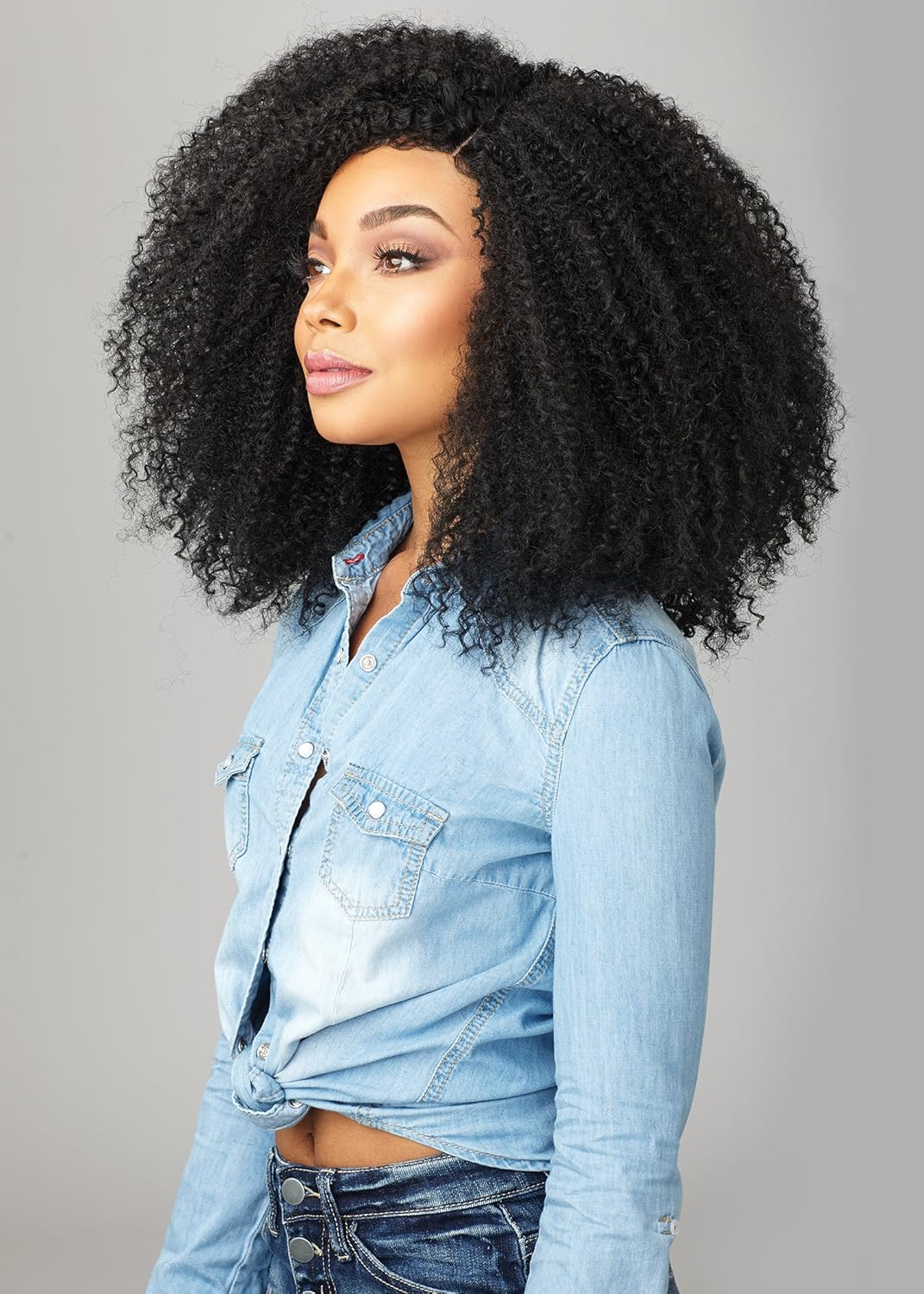 (1B) - Sensationnel Curls Kinks & CO KINKY 4B-4C Empress Lace Edge Wig - GAME CHANGER (1B [Off Black]) image number 2