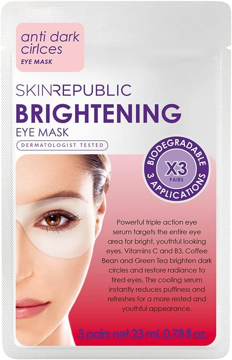 Skin Republic Vitamin C Brightening Eye Mask. Proven to Reduce Dark Circles. Made in Korea. (3 Pairs of Eye Masks). image number 6