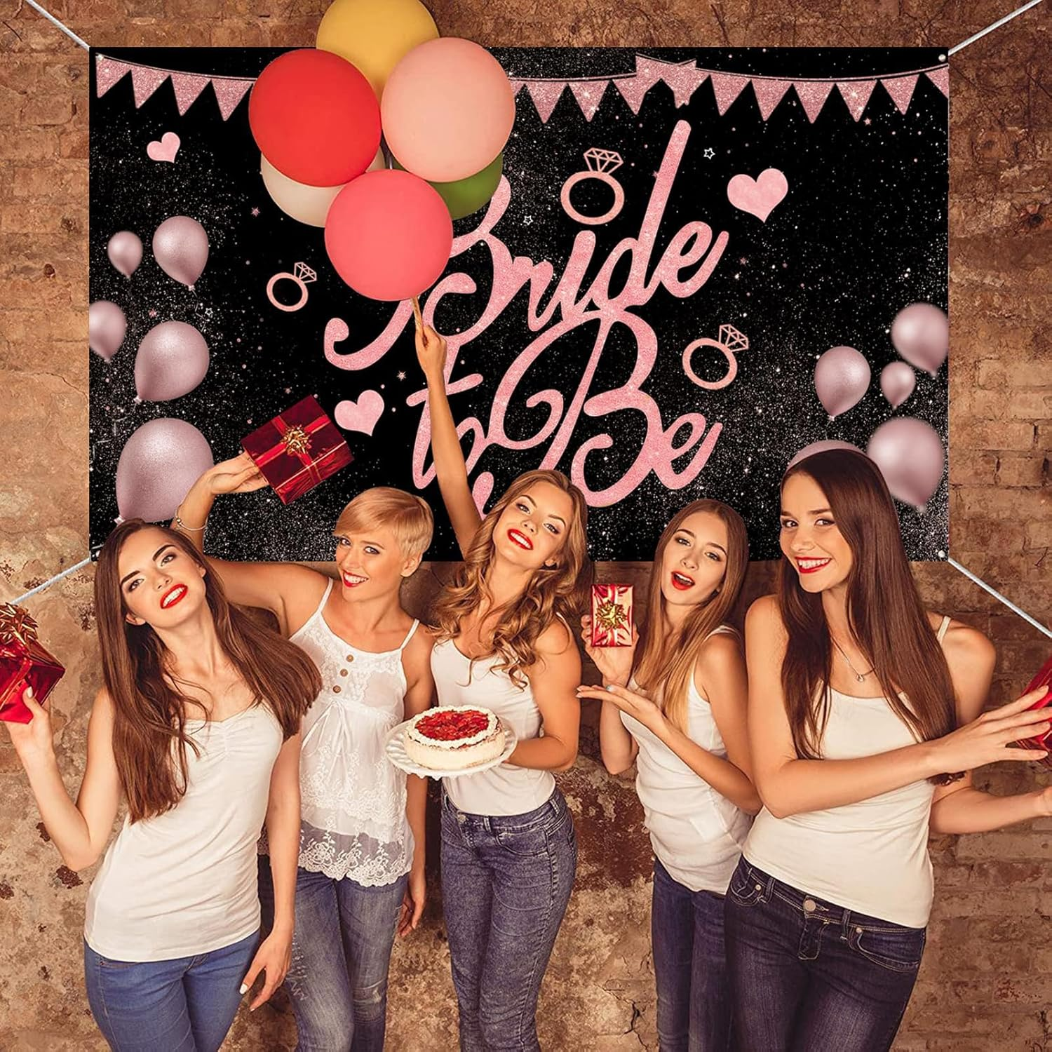 Rose Gold Bride to Be Banner - Xtralarge, 47X79 Inch(1.2X2M) | Rose Gold Bride to Be Sign for Bridal Shower Decorations | Wedding Shower Decorations | Bride to Be Backdrop | Bride to Be Decorations image number 1