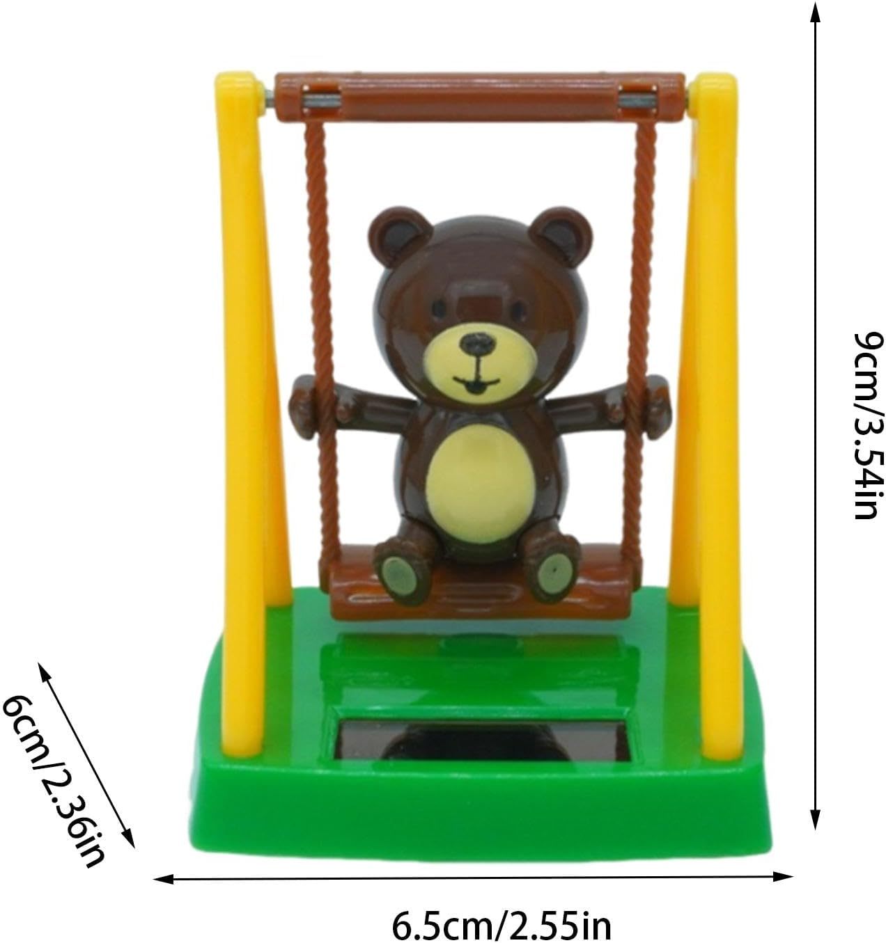 Swinging Bear Solar Toy,Cute Swing Bear Desk and Dashboard Decor Kids Toys - Solar Dancing Bear Toy for Car Office Desk Home Decor