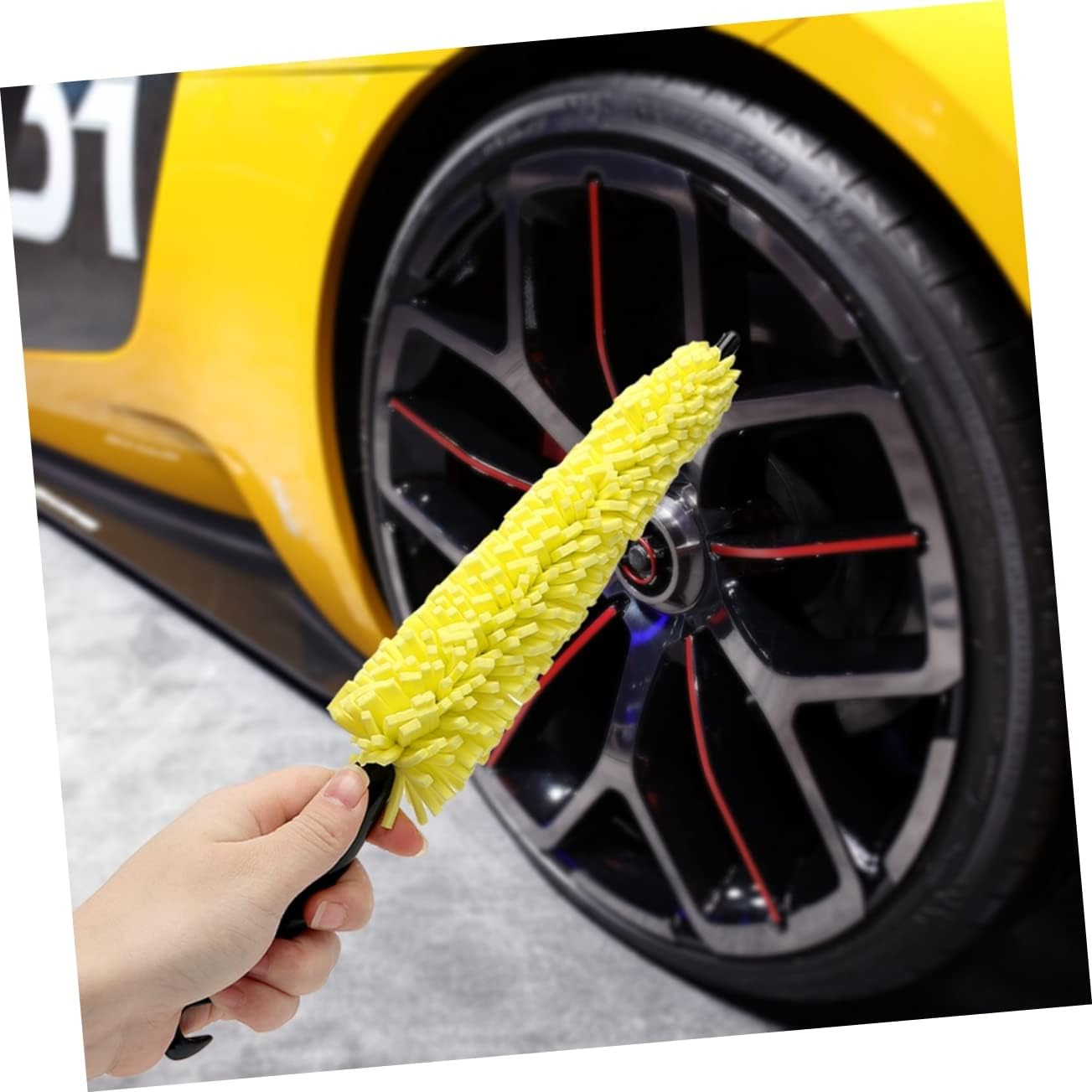 KAILIKETIY Car Tyre Brush and Wheel Rim Cleaning Brush Set 2Pcs Sponge for Vehicle Tire and Rim Care Universal Use for Car Wheel Maintenance image number 4