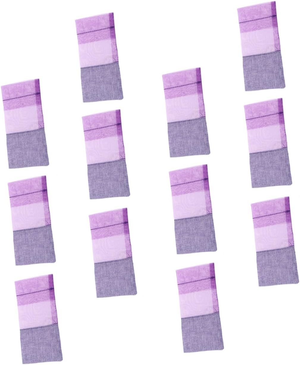 Healeved Empty Lavender Sachets Bag - 12 Pcs Drawstring Pouch Bags for Dried Lavender, Reusable S for Storage Candy, Potpourri, Jewelry, Earring, Small Objects - Pouch