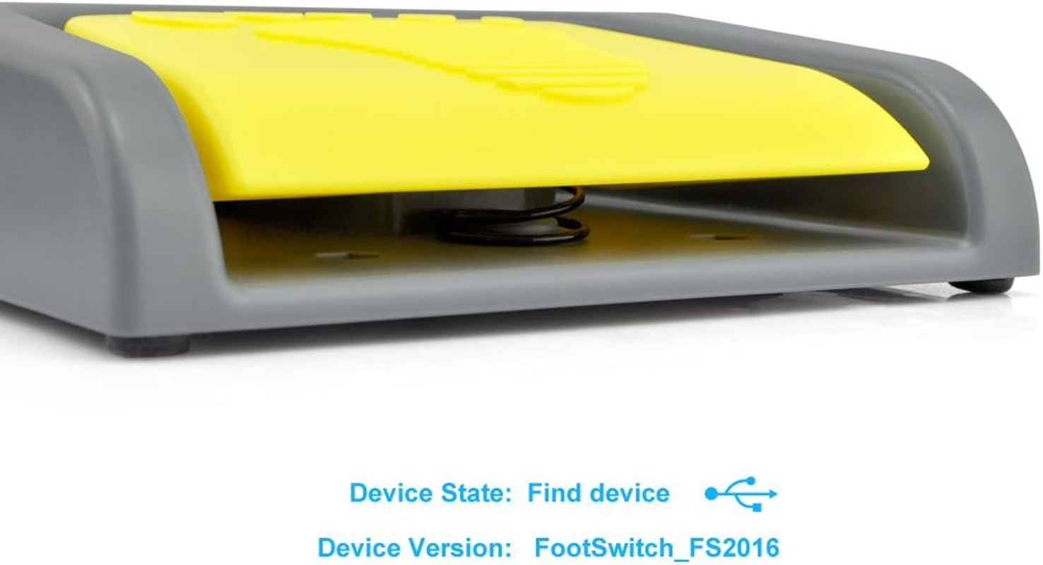 Ikkegol USB Single Foot Switch Control One Key Customized Computer Keyboard Action Pedal HID (Grey) image number 4