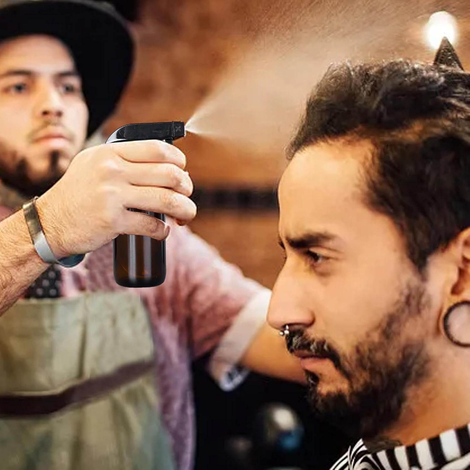 Shurzzesj Refillable Hair Spray Bottle, Fine Mist Spray Bottles - 2 X 240Ml Continuous Hair Fine Mist Spray Bottles,Mister for Cleaning image number 5