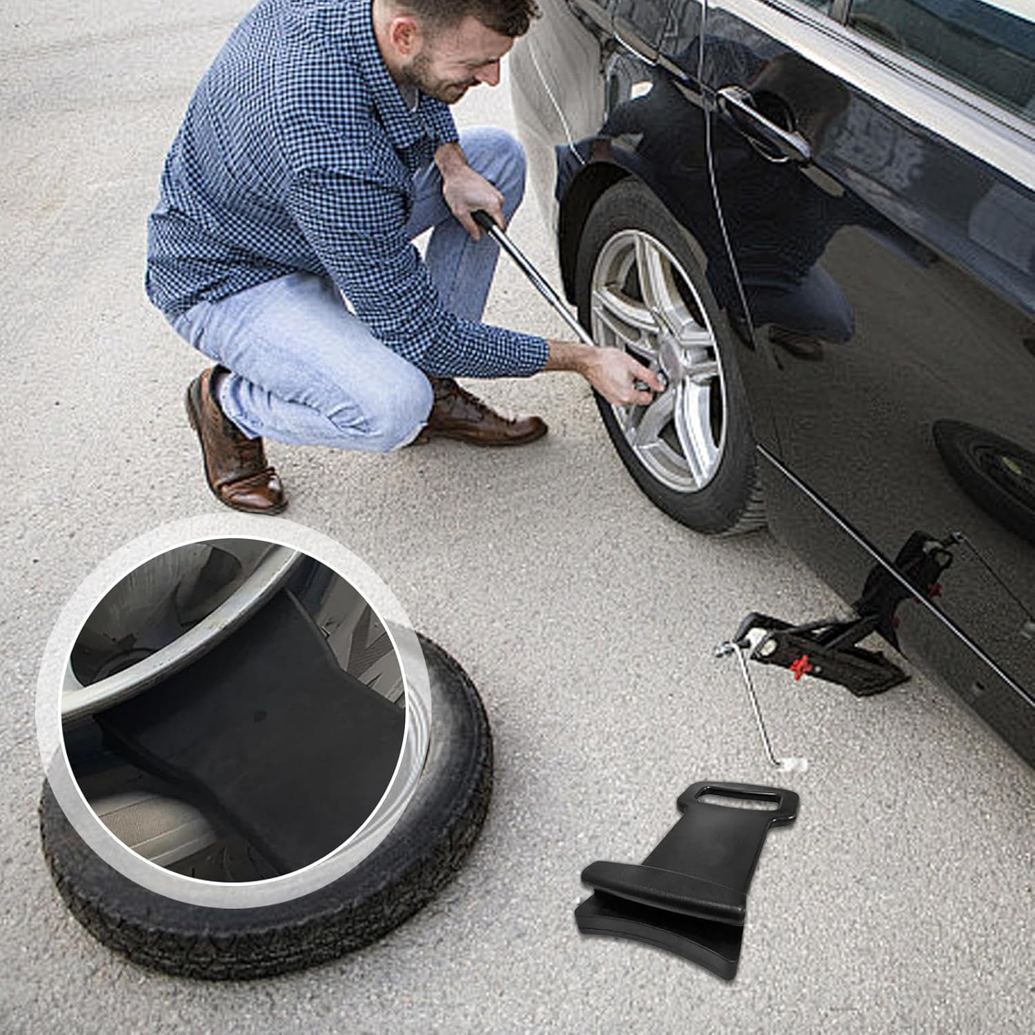 Tire Changer Tool - Portable Bead Pressing Clamp - Ergonomic Car Tire Disassembly, Tire Repair Tool, Flat Rim Clamp for Most, Trucks, Suvs image number 3