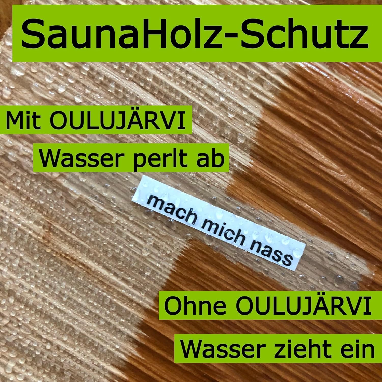 Lahti 2 OULUJ&Auml;RVI - Unique Sauna Wood Protection - Suitable for All Woods - Prevents Water and Sweat Stains - Protects against Dirt (0.5 Litres with Spray Head) image number 3