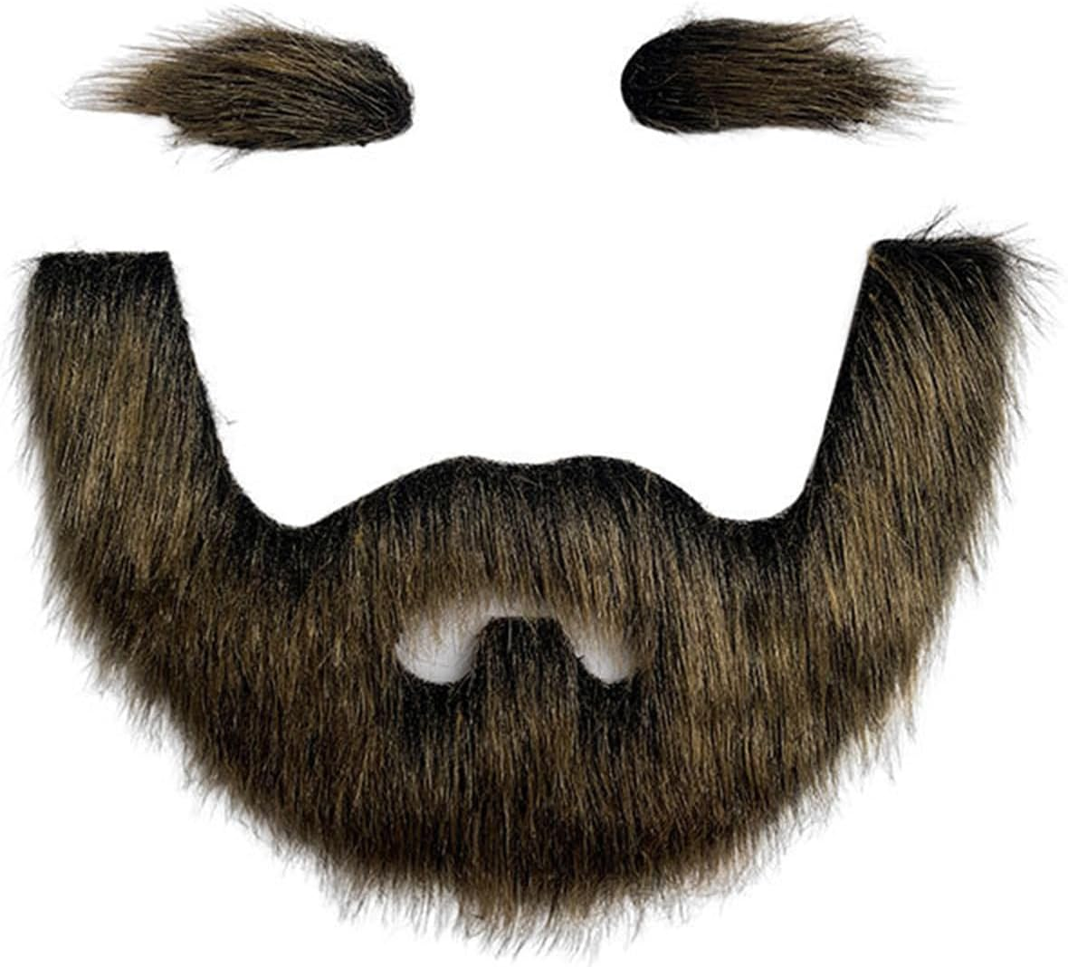 Novelty Fake Mustache and Eyebrows Set Self Adhesive Fake Beard for Halloween Party Cosplay Props