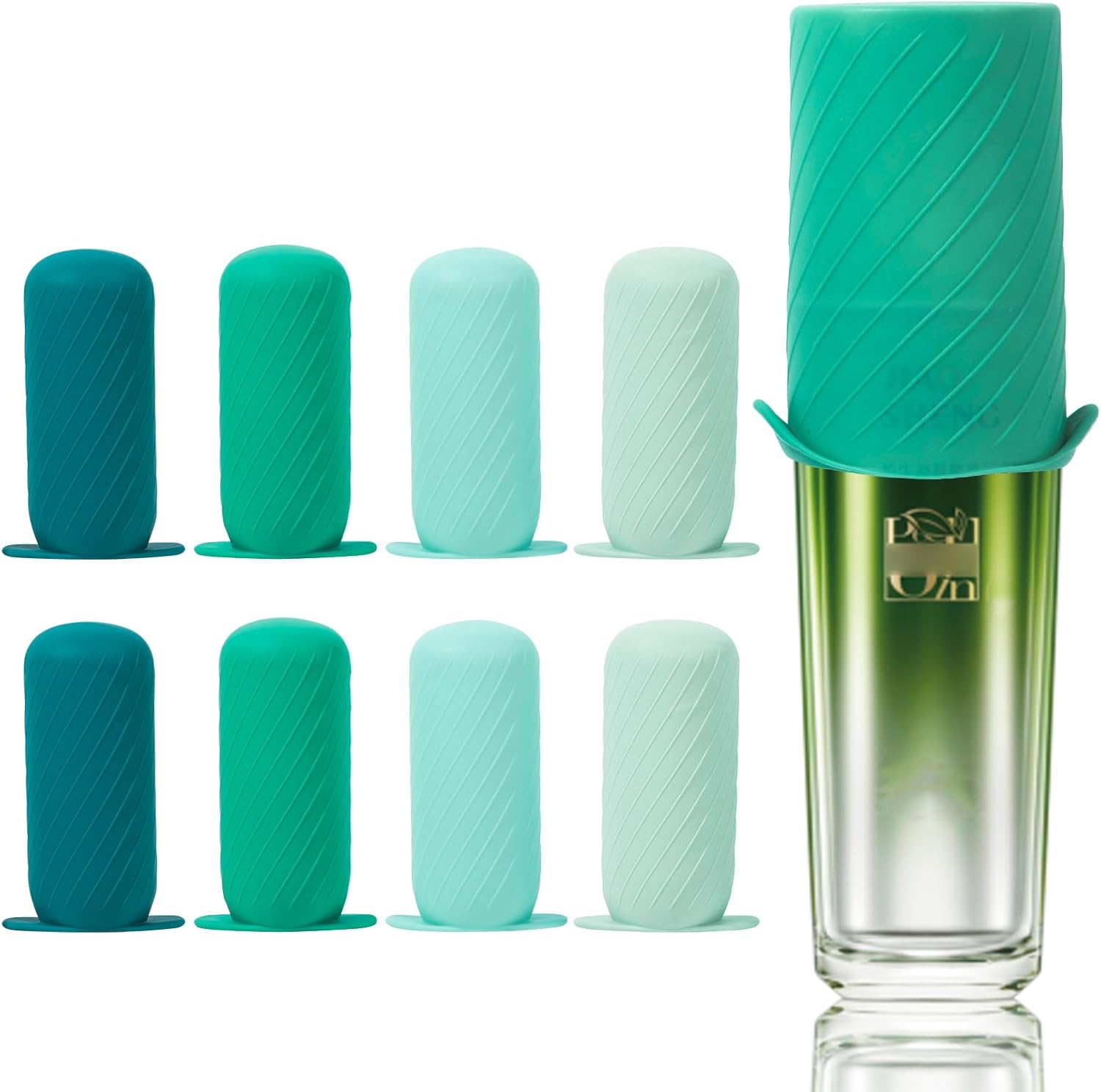 Mrsdry Bottle Covers for Travel, Leak Proofing, Travel Size Container Silicone Toiletry Sleeves, Leak Locks Travel Accessories for Shampoo Wash Body Bottles and Other Beauty and Personal Care(8Pcs) image number 3