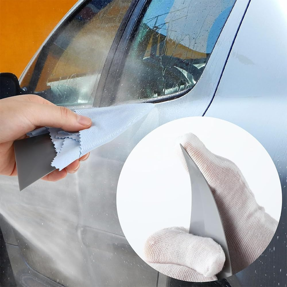 NYGHMY Window Tint Tool Kit (10 Pcs) - Triangle & Contour Squeegees, Card Scraper - Car Vinyl Wrap & Window Film Installation image number 1