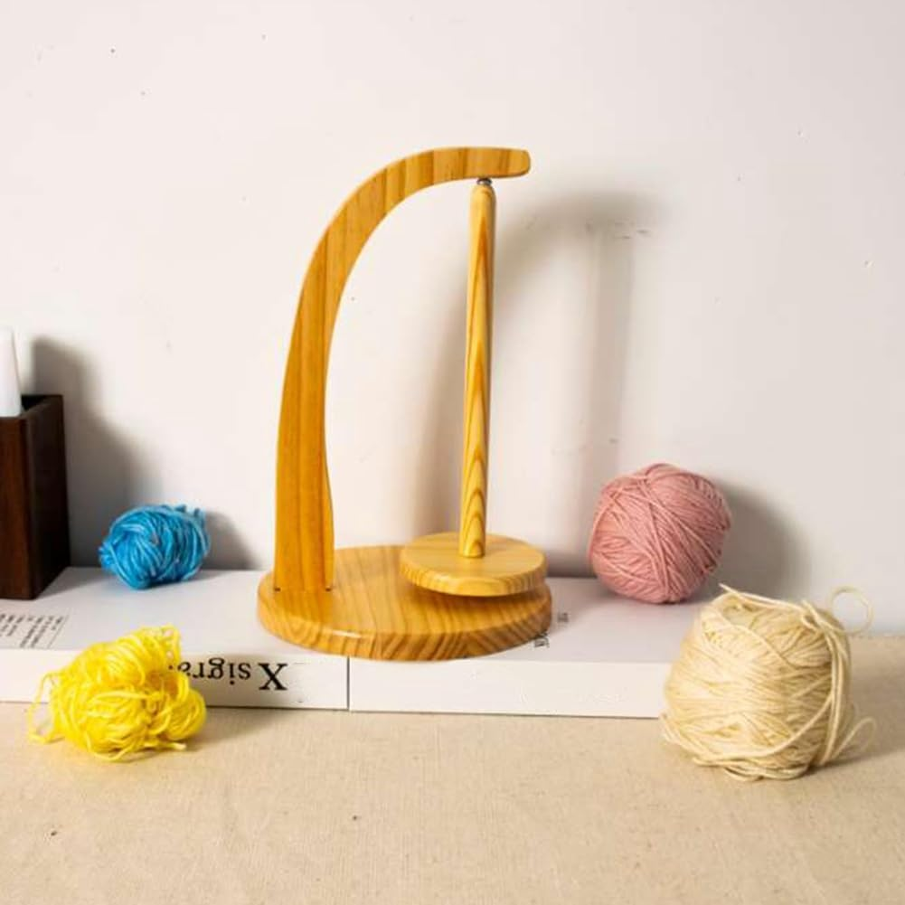 Wooden Rotating Yarn Swift Holder Yarn Ball Holder Magnetic Yarn Holder Magnetic Handmade Knitting Wool Winder Tool image number 4